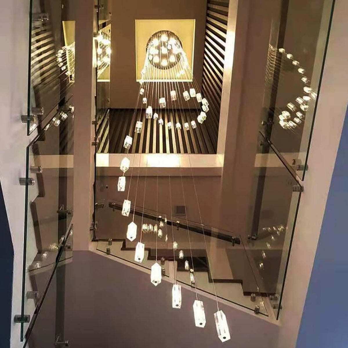 Modern Crystal Chandeliers LED Light Fixture 36-Lights M503