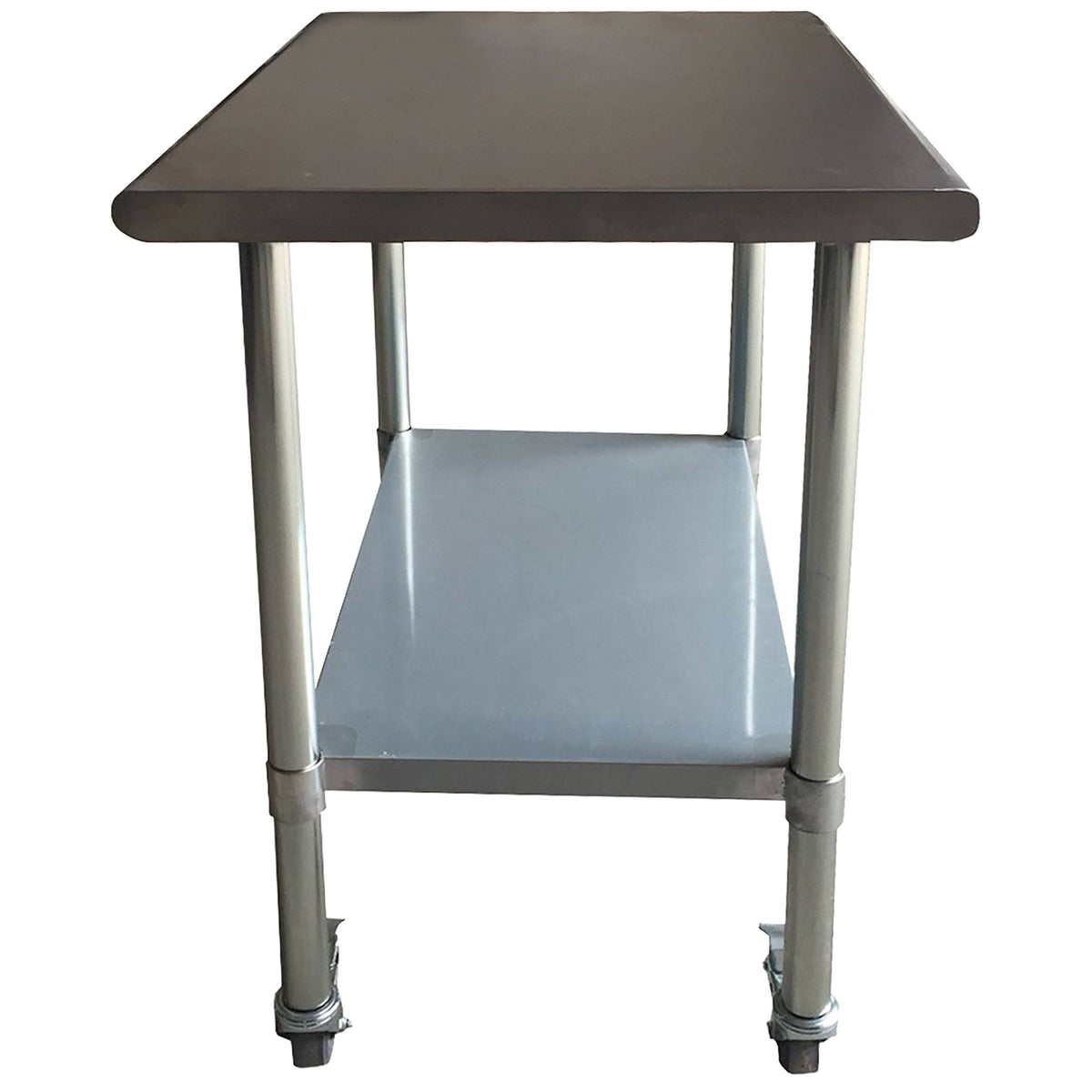 Stainless Steel Work Table with Casters 24 x 72 Inches O982