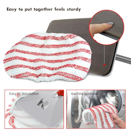 Extra Large Microfiber Flat Mop with 5 Pad I7599