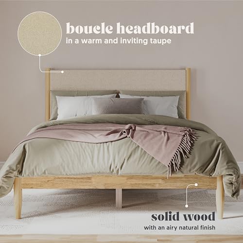 Queen Bed Boucle Platform J582