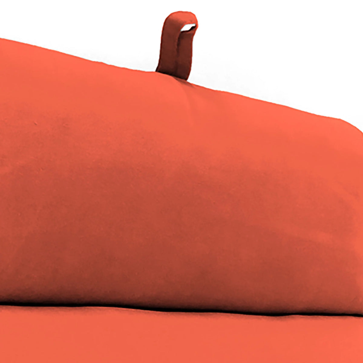Melon Orange Solid Rectangular Outdoor Chaise Lounge Cushion with Ties V233618