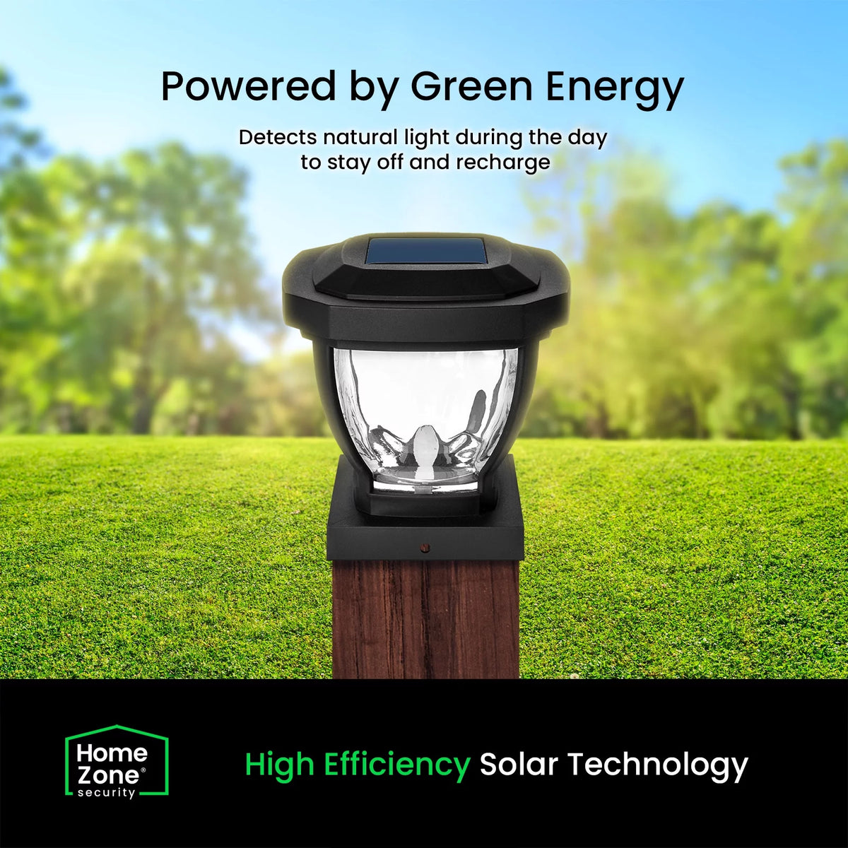 Black Solar LED Post Cap Lights, 2 Pack G407553