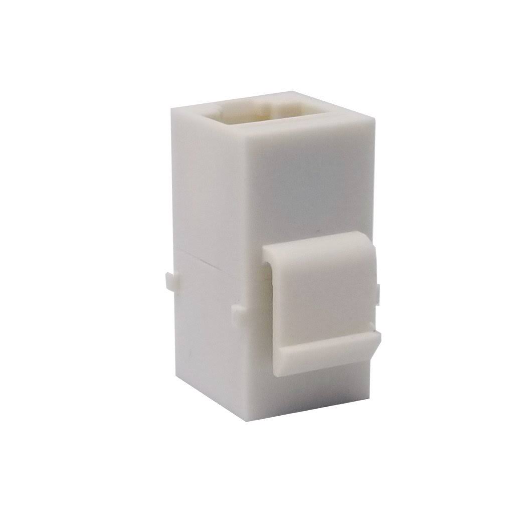 100 Pack White RJ45 Keystone Jack Inline Coupler U258