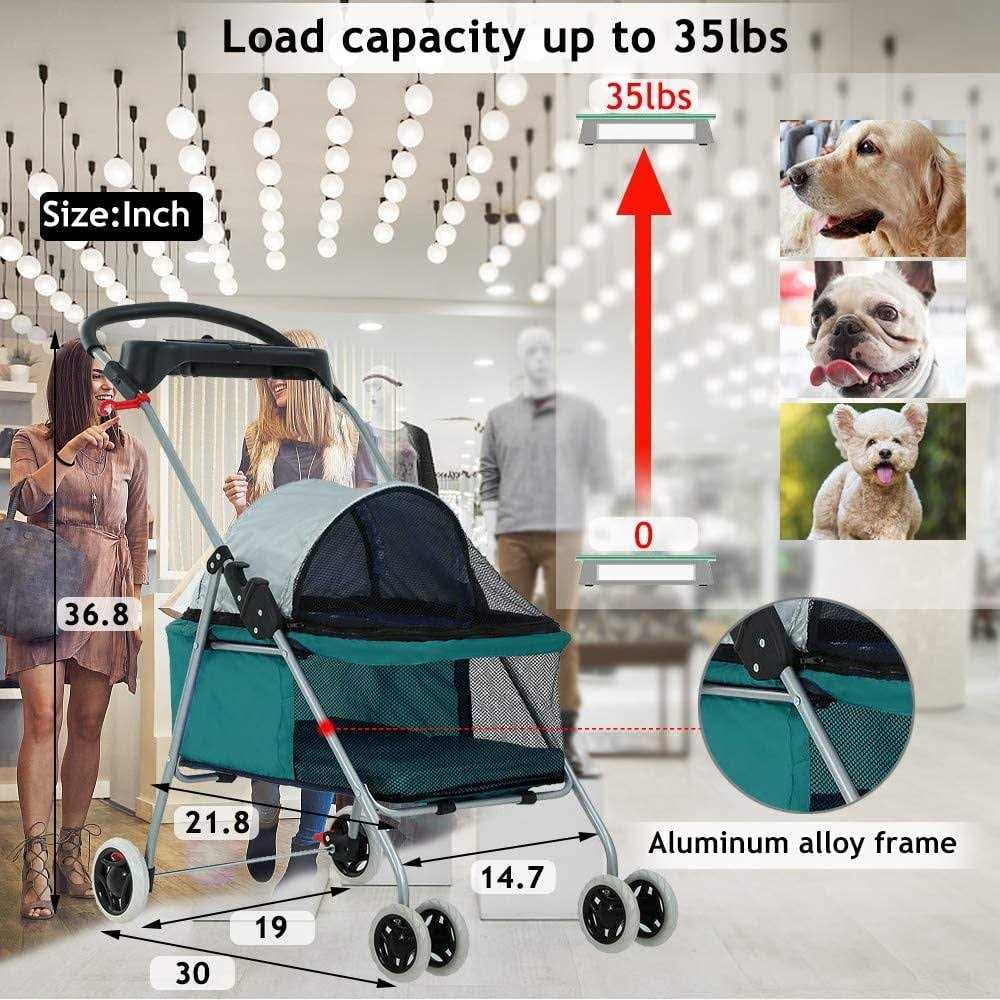 Folding Pet Stroller with Cup Holder F1591