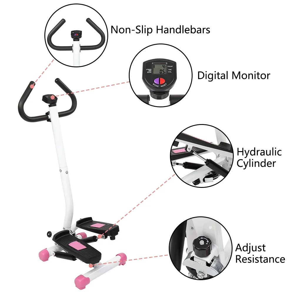Mini Aerobic Stepper Twist Fitness Machine with Handle Y200