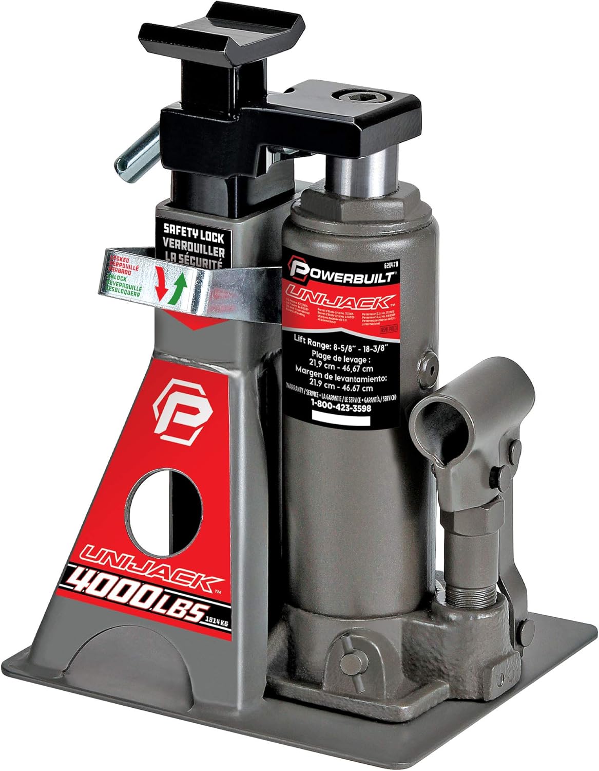 2 Ton Combination Hydraulic Bottle Jack / Jackstand W3142