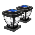 Black Solar LED Post Cap Lights, 2 Pack G407553