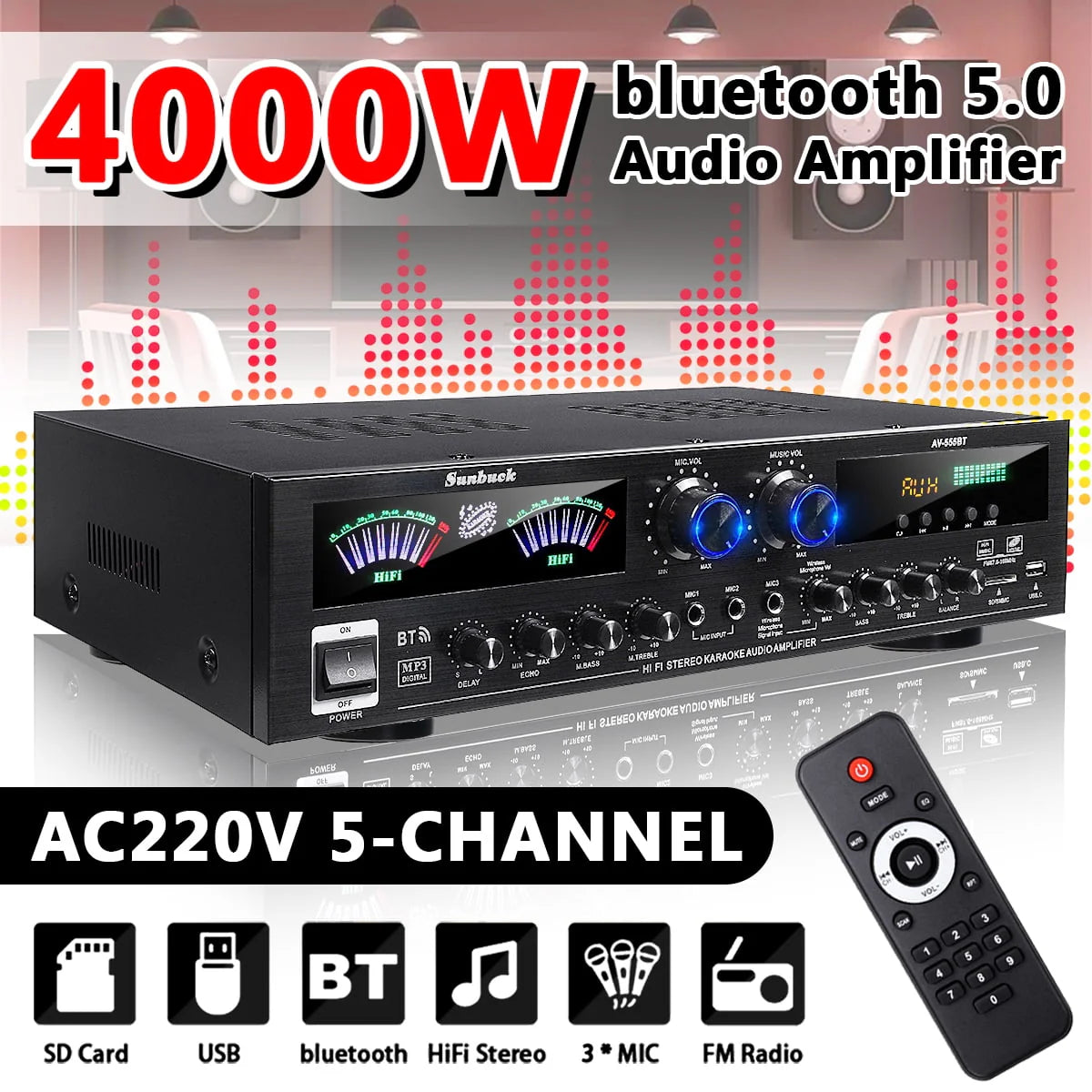 4000W Bluetooth Audio Power Amplifier N50567