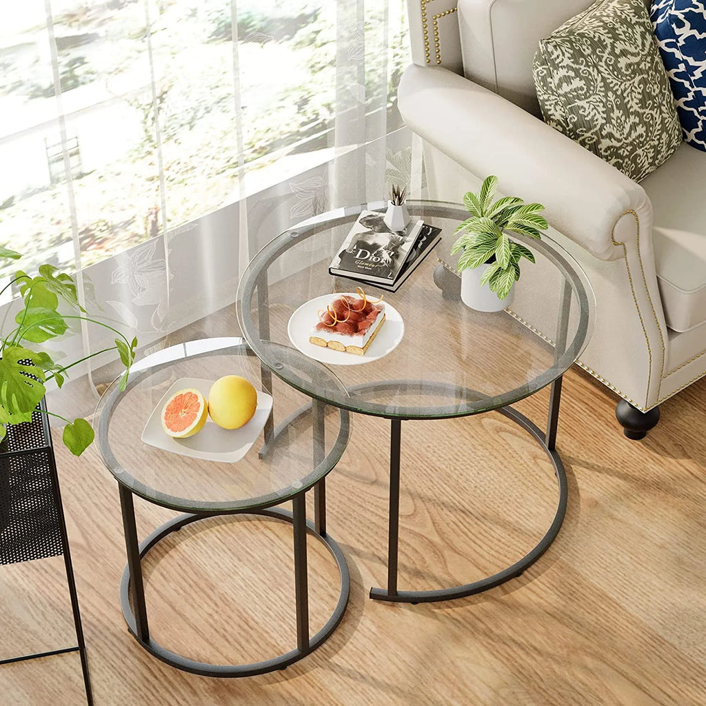Tempered Glass Round End Table E741786