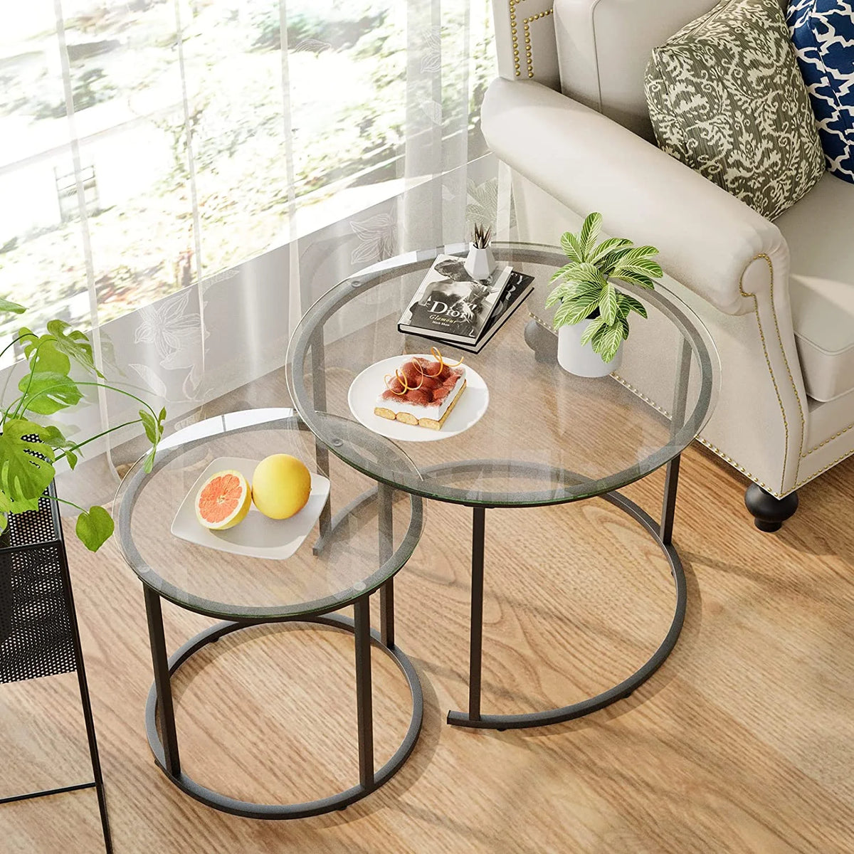 Tempered Glass Round End Table E741786