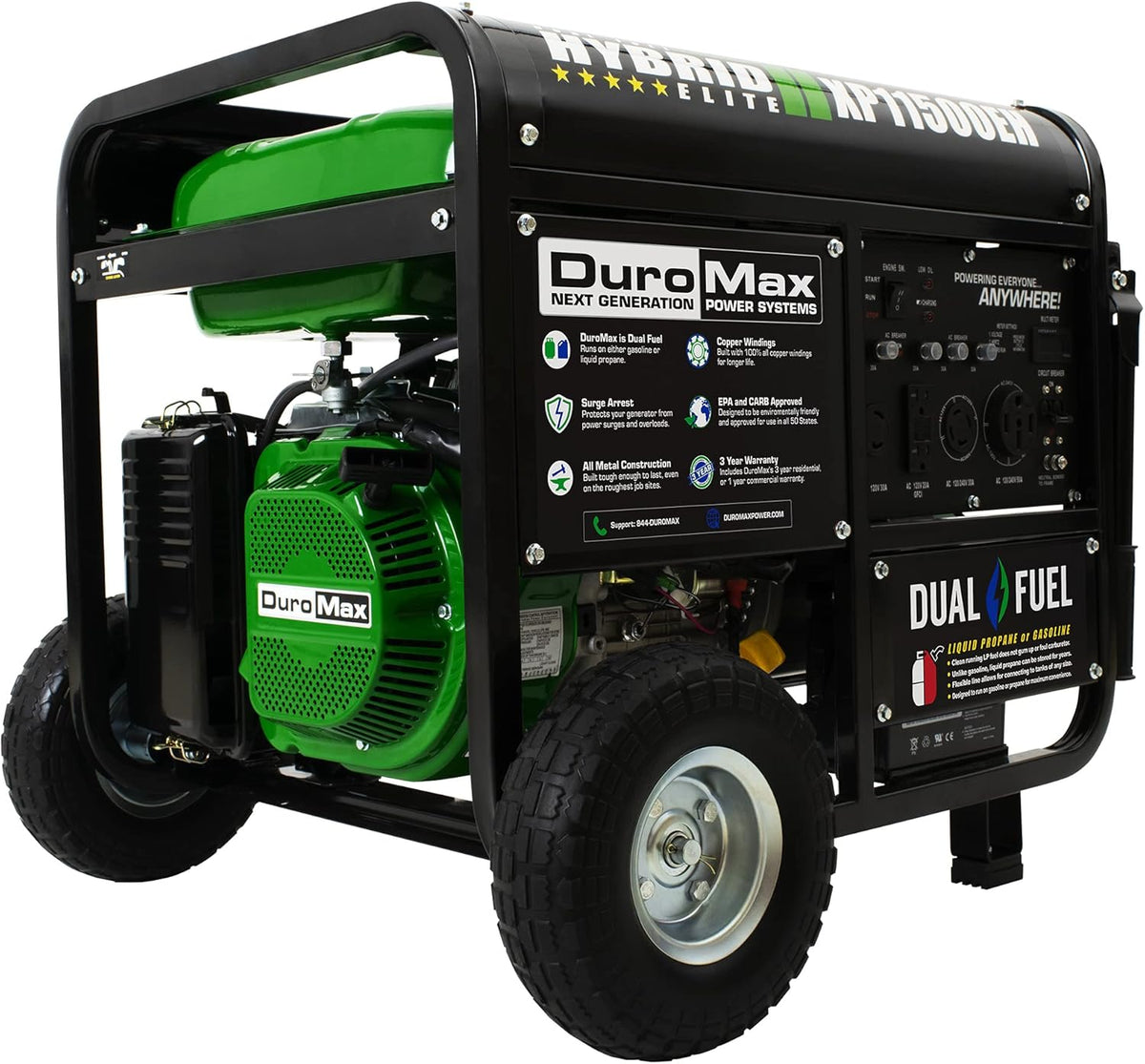 Dual Fuel Portable Generator 10000 Watt Electric Start R29643