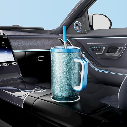40oz Insulated Stainless Steel Tumbler with Handle and Straw V421410