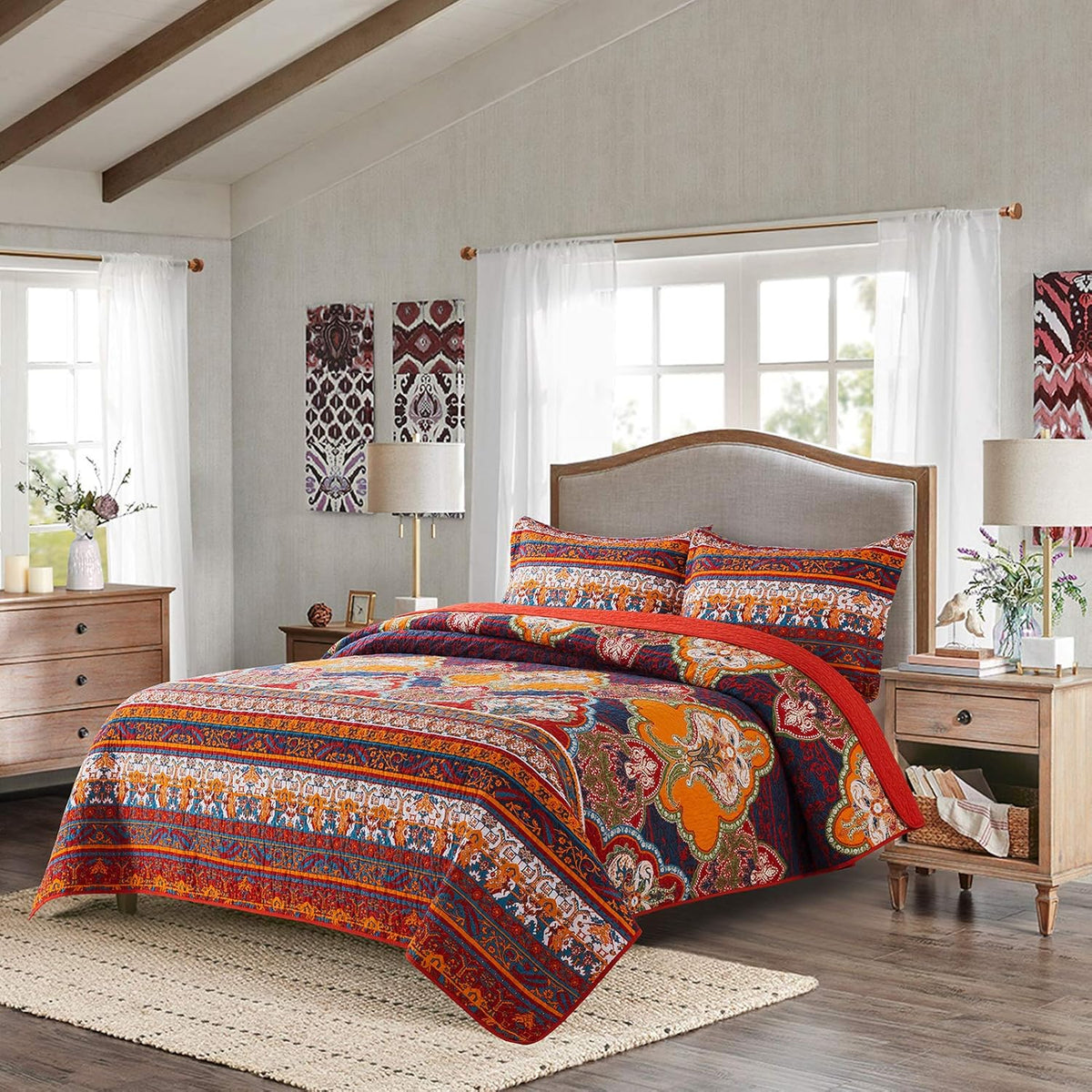 Cotton Bedspread Quilt Set S547