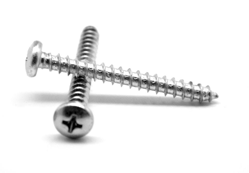 #10-12 x 1 1/4 Phillips Pan Head Type A Stainless Steel 18-8 Sheet Metal Screw E580249