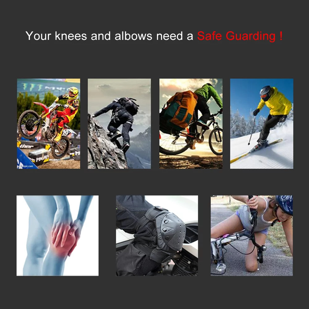 Cycling Knee Brace and Elbow Guards Protective Pads A633