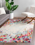 Multi Blue 8' x 10' Abstract Rug F925232