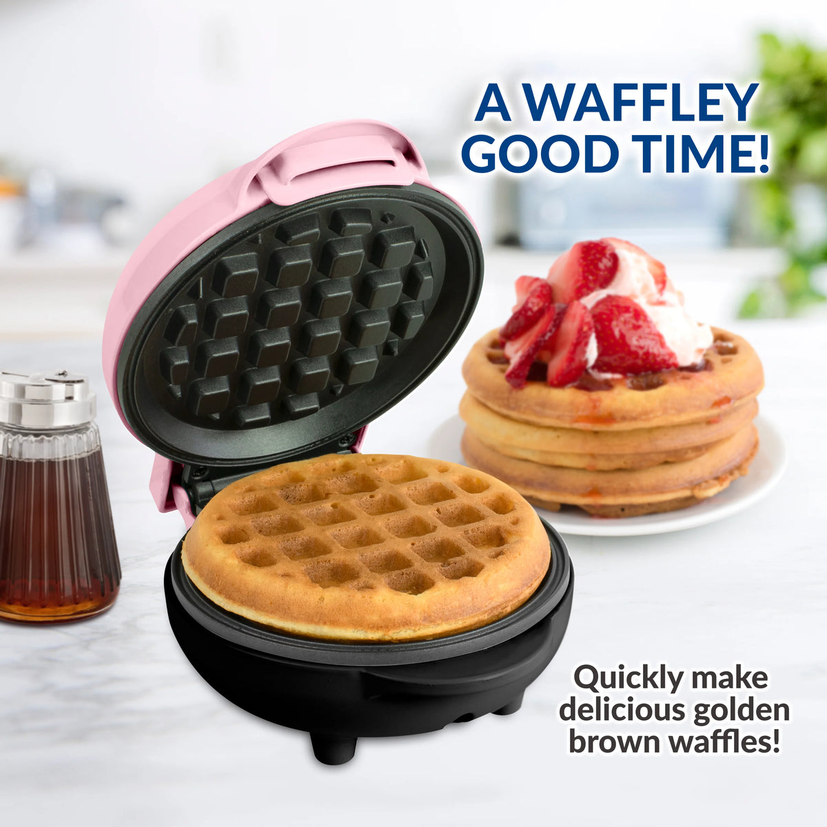 Pink Electric Waffle Maker K253