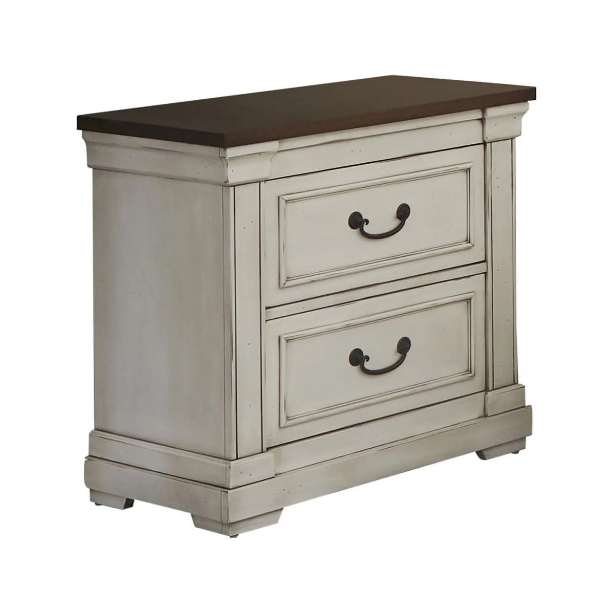 5-Piece Wood Eastern King Panel Bedroom Set in White Y26752