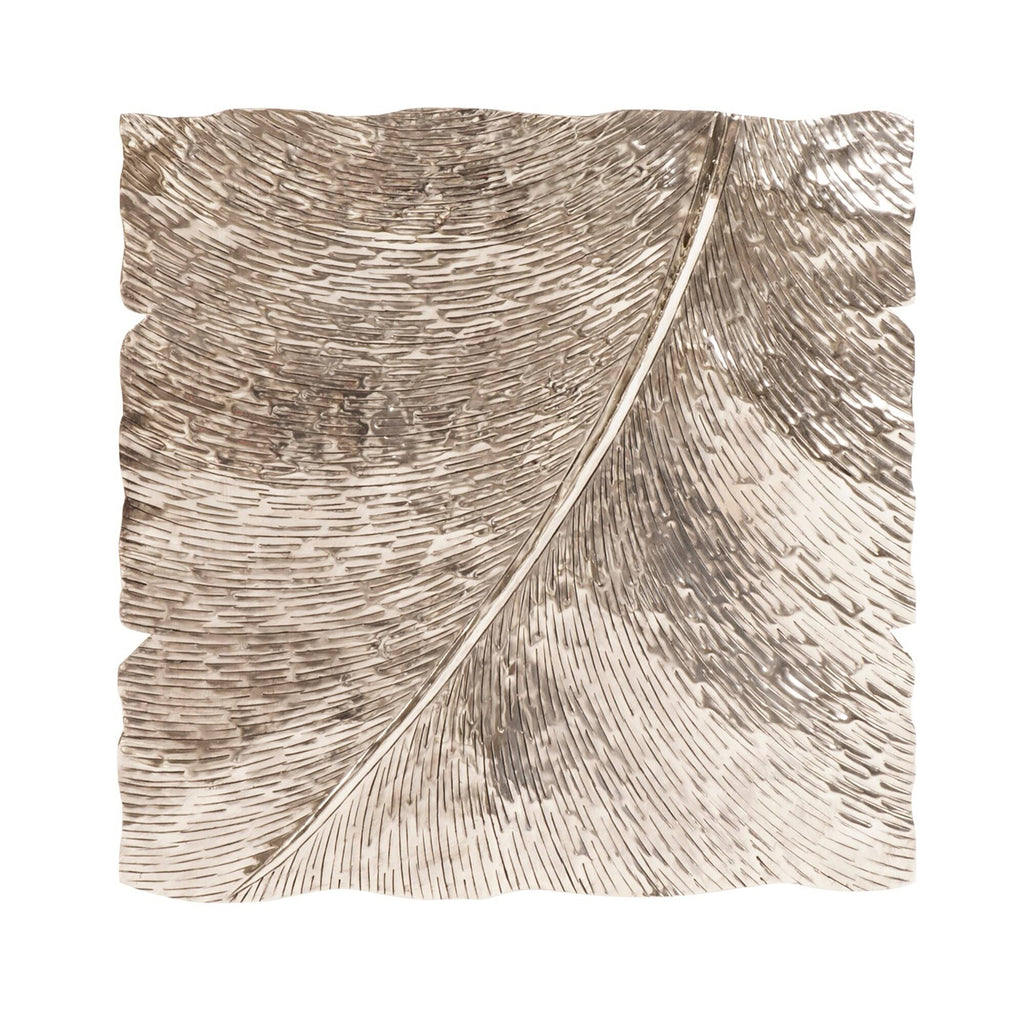 Square Leaf Wall Decor with Antique Silver T958318