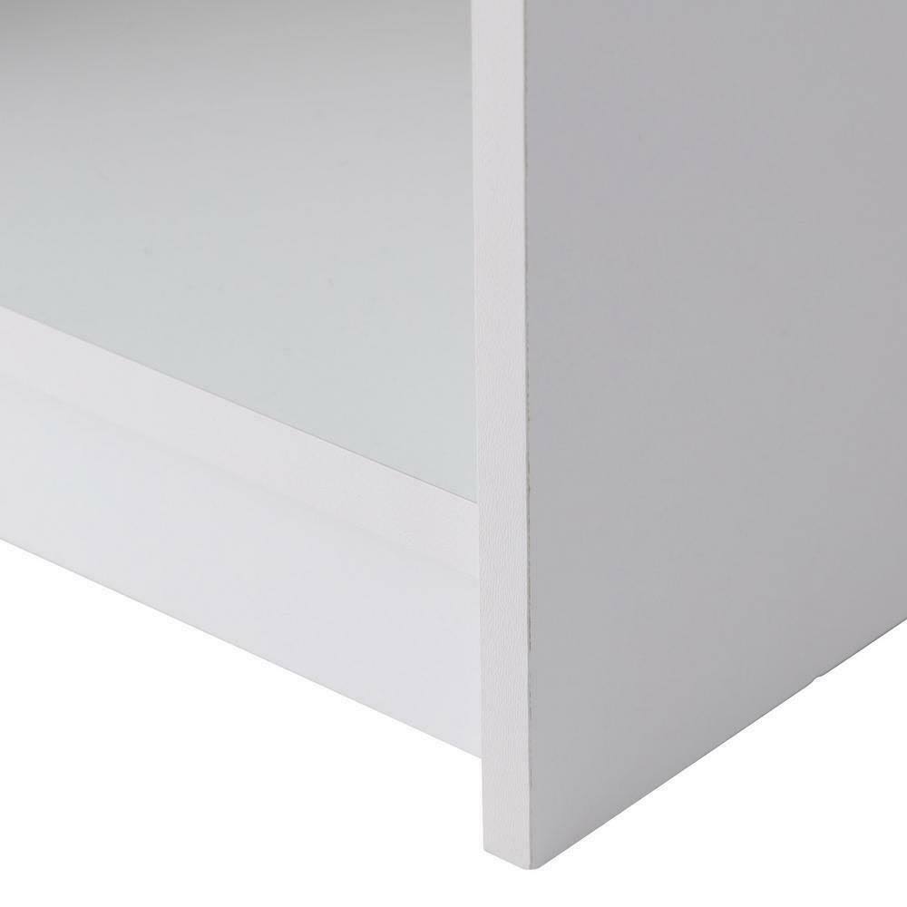 White 2-Tier Offset Bookcase U3208