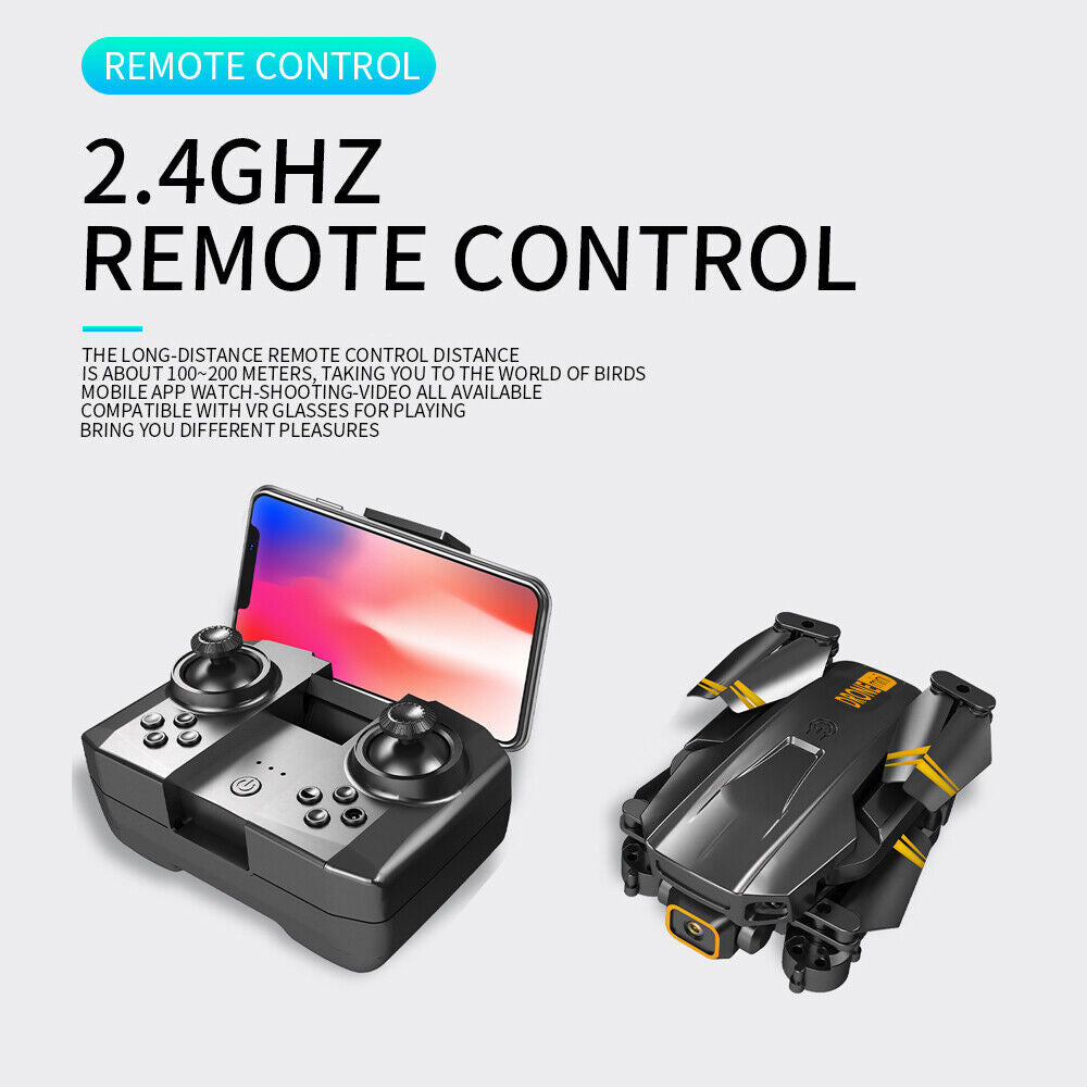 4K HD Dual Camera FPV Foldable Quadcopter with 3 Battery V192766