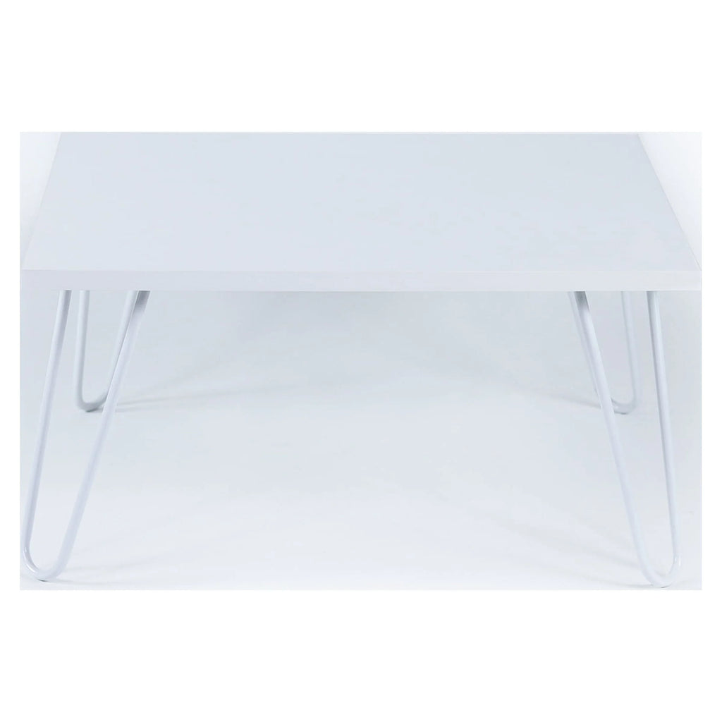 White Wood and Metal Coffee Table Q9010