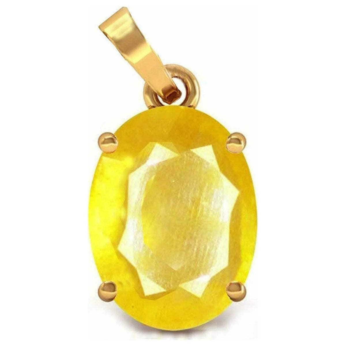 Natural Certified 10 Ct Yellow Sapphire 14K Gold Locket C497427