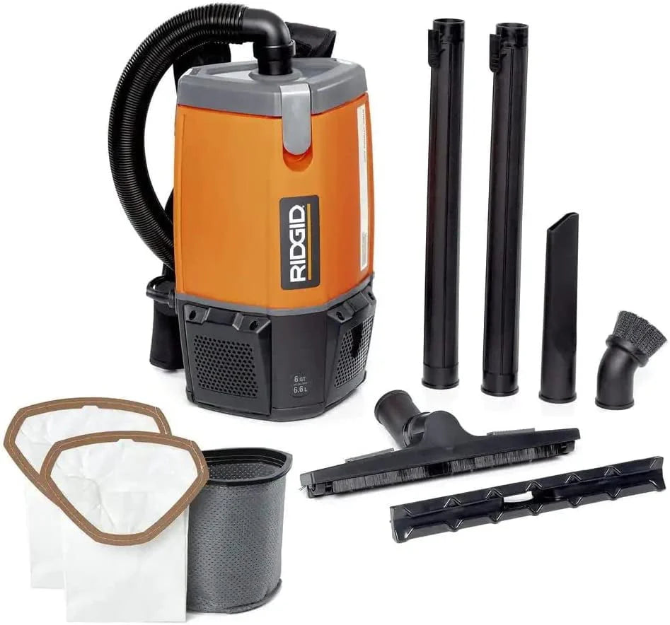 6 Qt. Backpack Vacuum Cleaner with Filters A6919