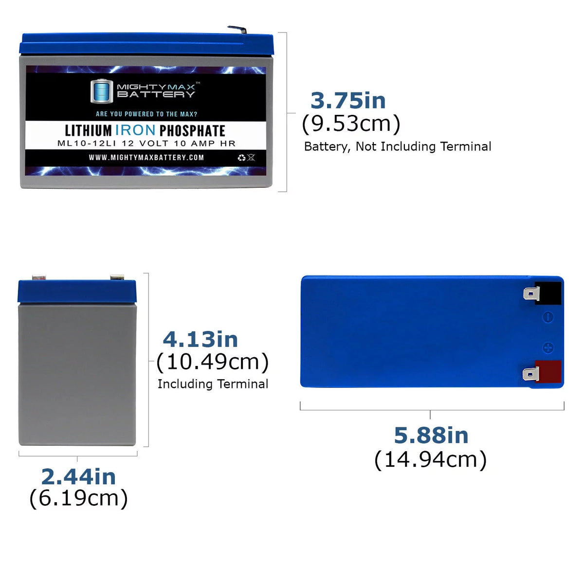 12V 10AH Lithium Replacement Battery 3 Pack K666376