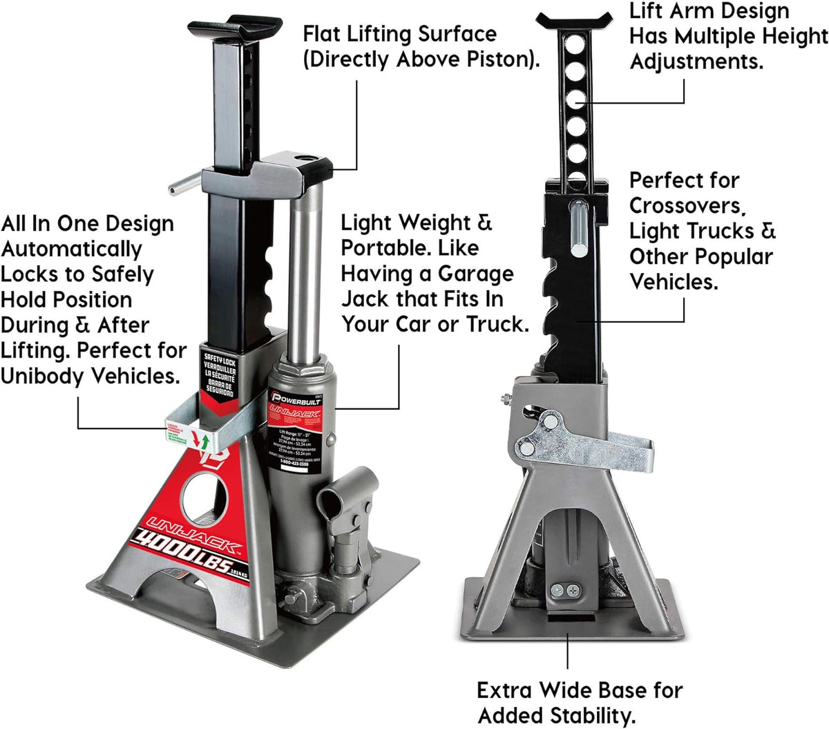 2 Ton Combination Hydraulic Bottle Jack / Jackstand W3142