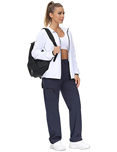 Women's Hiking Cargo Pants Lightweight Quick Dry Outdoor Athletic Pants Zipper Pockets M561