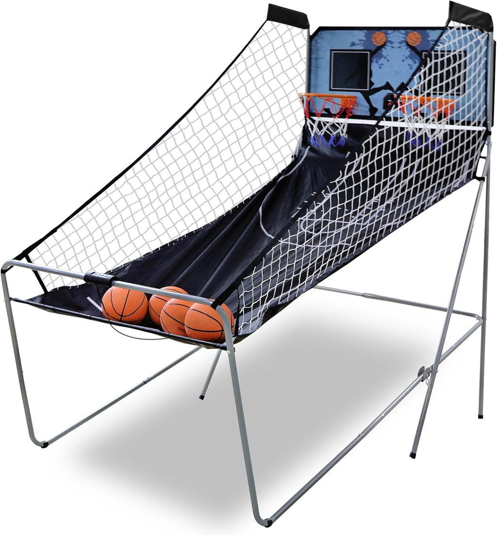 Foldable Indoor Basketball Arcade Game with LED Scoreboard D172607