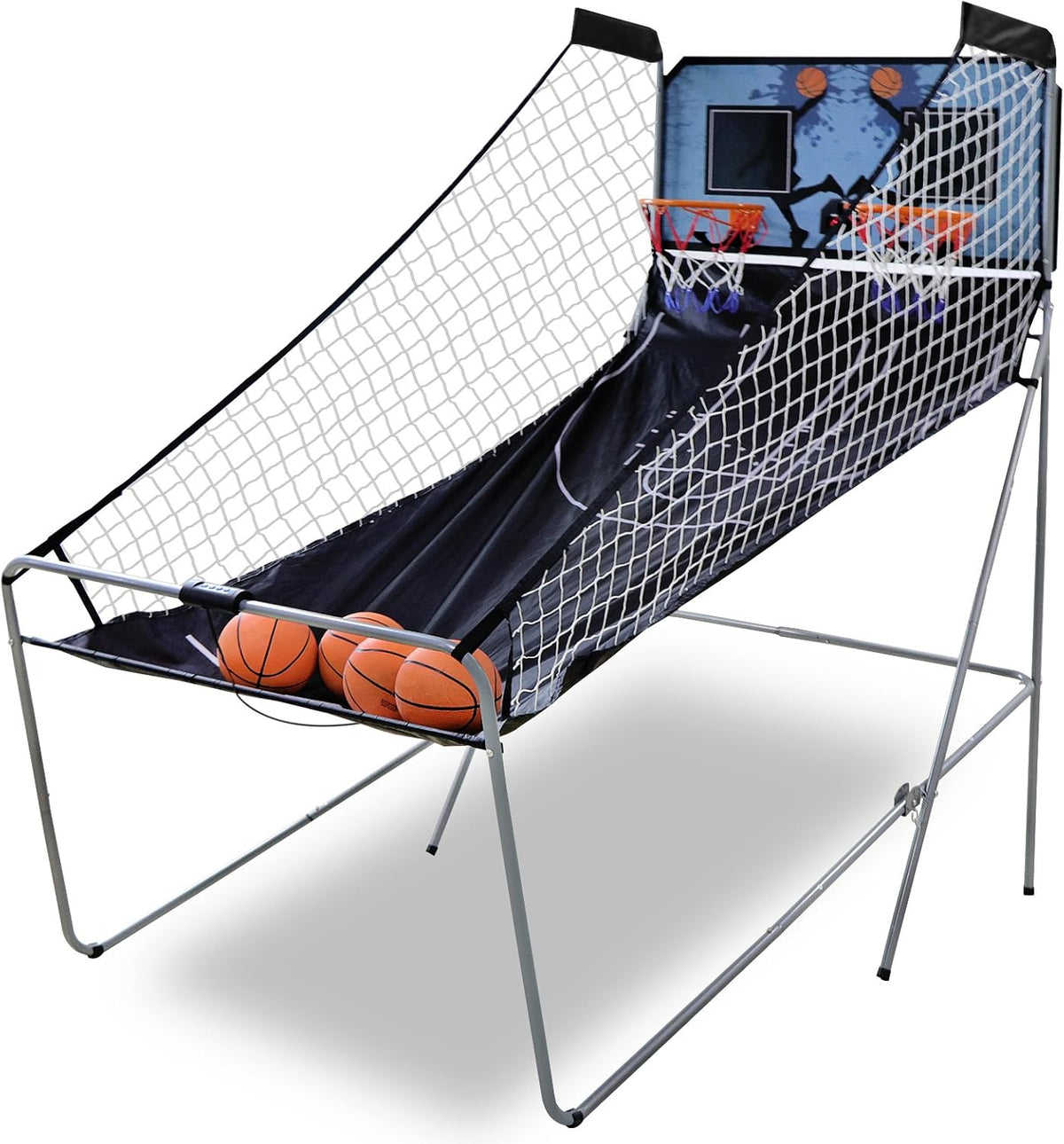 Foldable Indoor Basketball Arcade Game with LED Scoreboard D172607