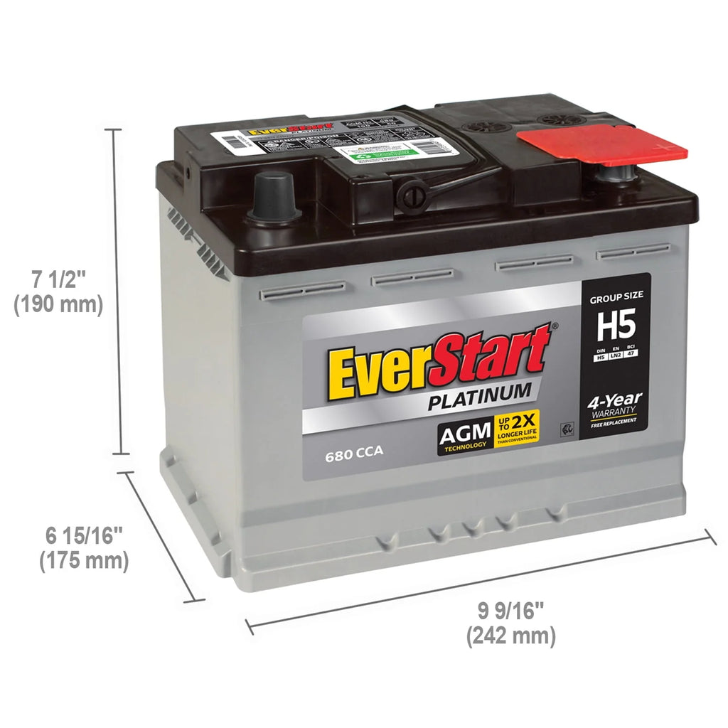 AGM Automotive Battery Group Size H5 12 Volt 680 CCA L4114