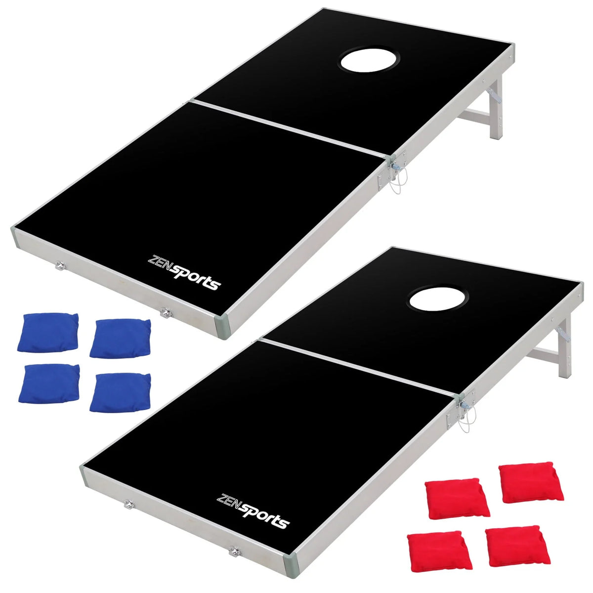 4FT 2FT Aluminum Cornhole Game Board Set with Carry Case D294173