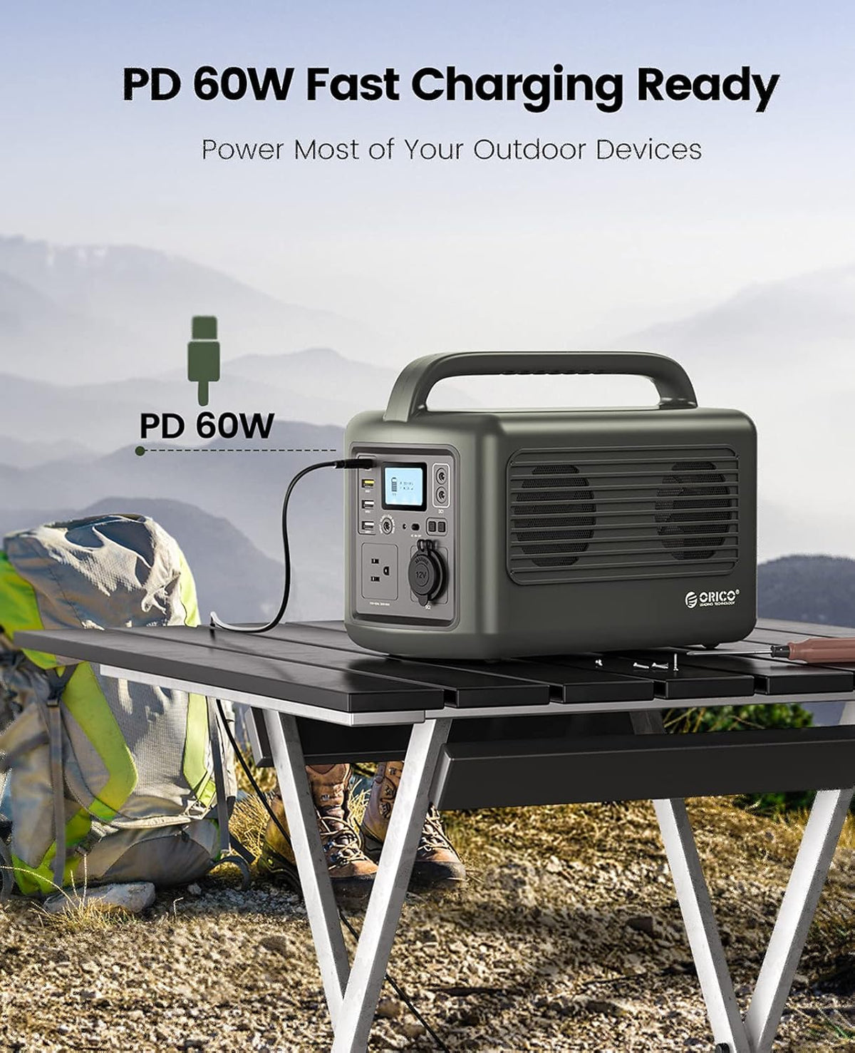 Portable Power Station 300W 427Wh Solar Generator C182