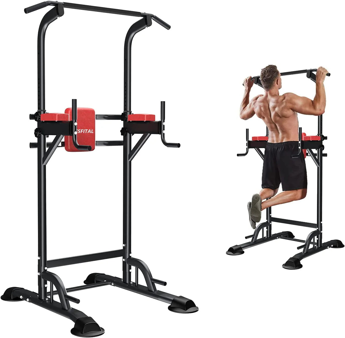 Height Adjustable Power Tower Dip Station I942033