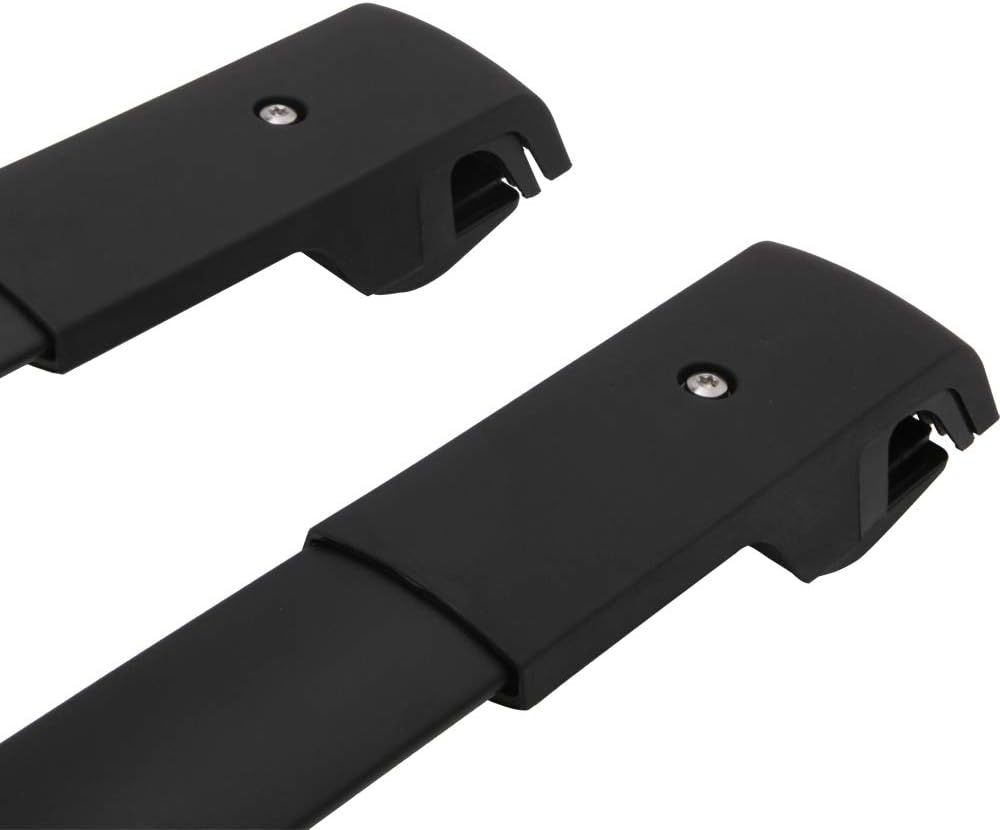 Black Pack of 2 Roof Rack Side Rails Cross Bars D31719