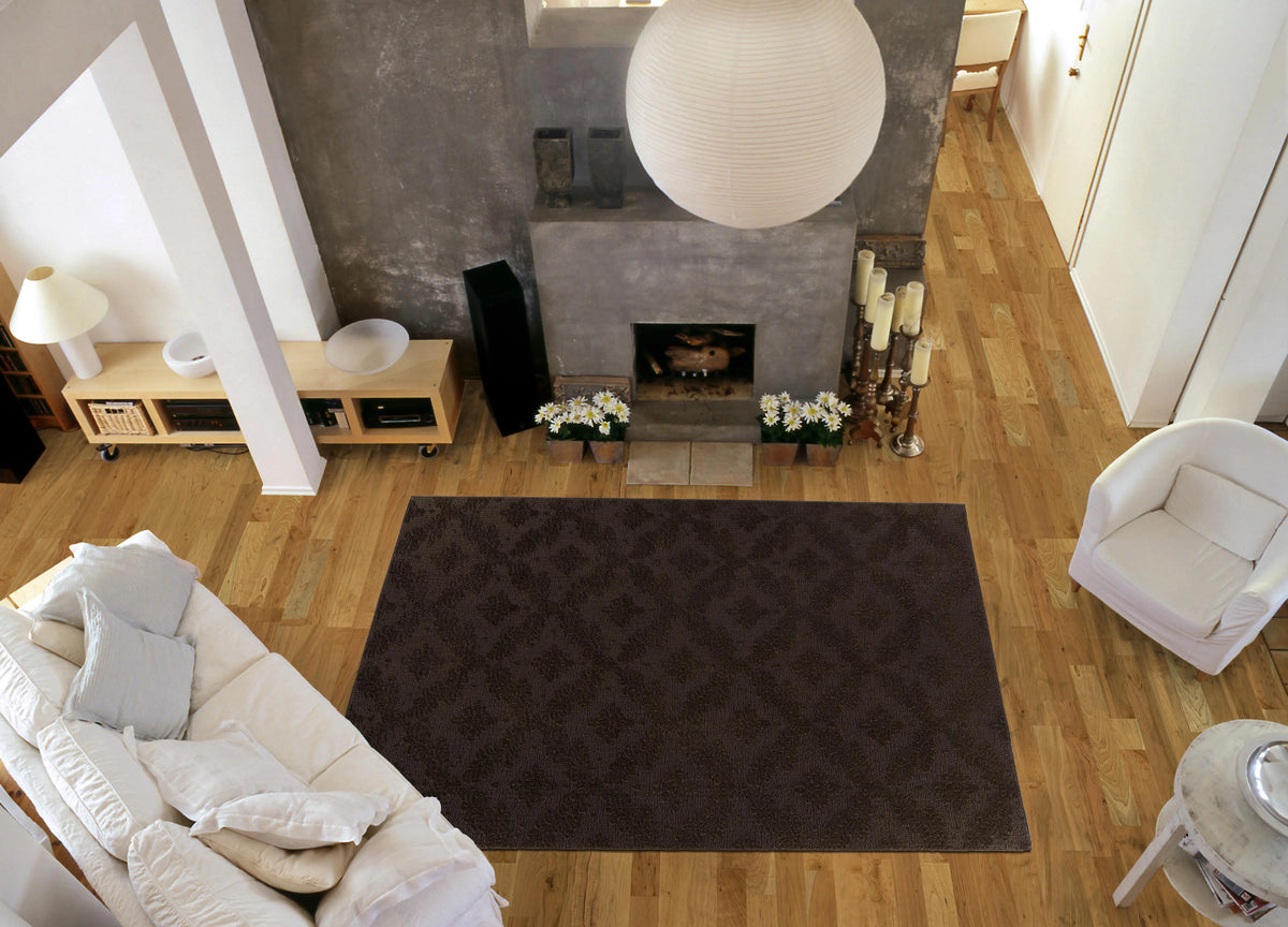 4 ft. x 6 ft. Indoor Throw Rug Mocha L127
