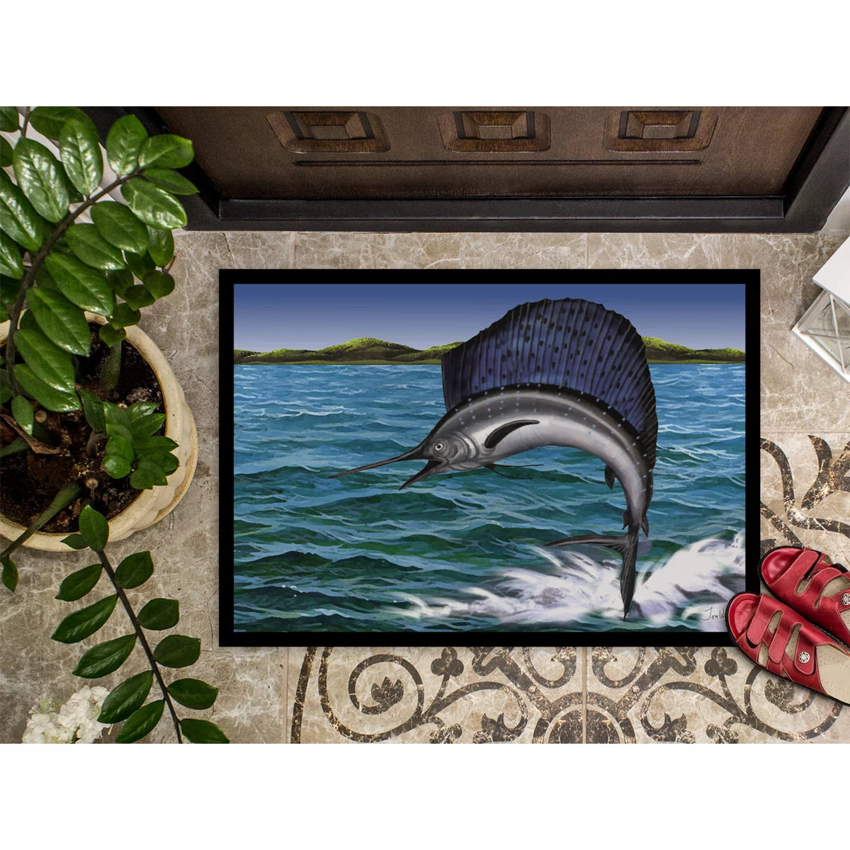 Blue Marlin 24x36 Doormat M916428