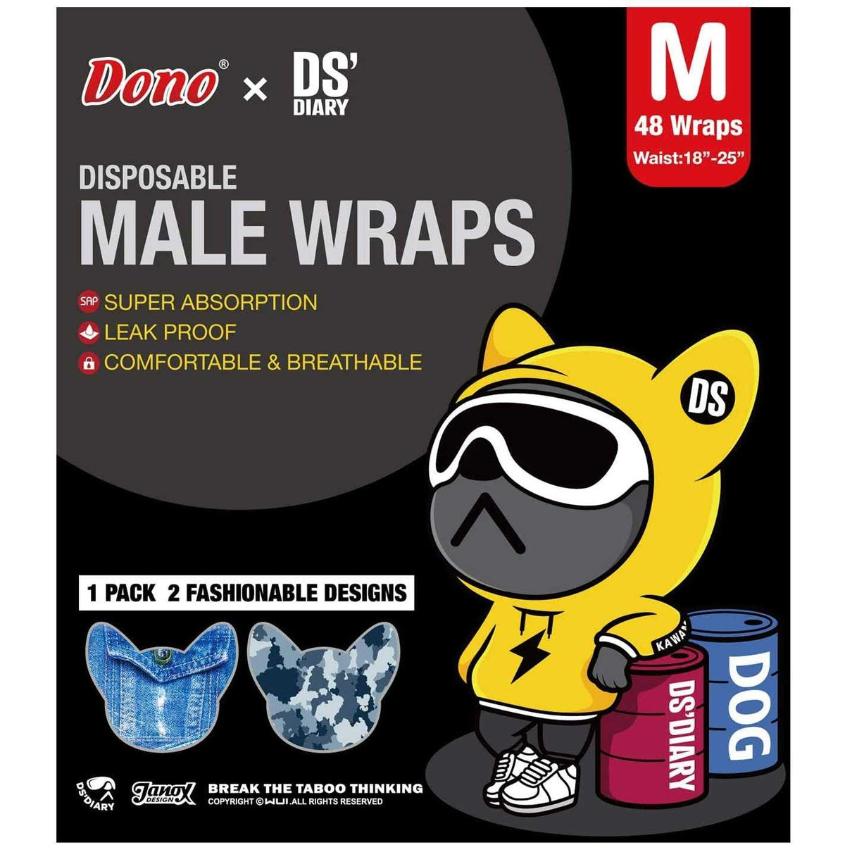 Disposable Male Dog Diapers 48 Count H50207