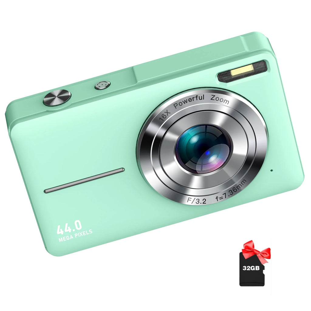 Digital Camera, 1080P, 44MP, 16X Zoom, Compact M64576