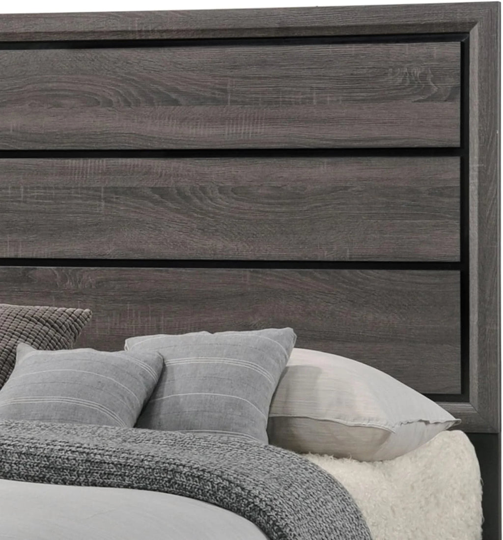 Gray Wooden Bed King Size K93436