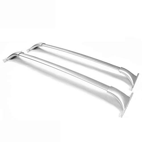 Roof Rack Cross Bar Aluminum Silver Pair O231427