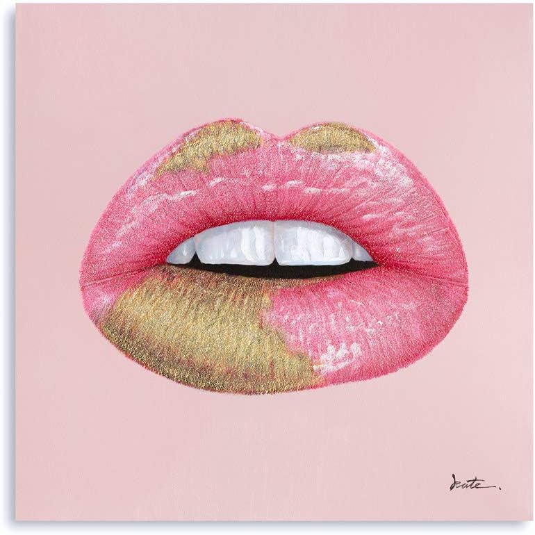 Pink Canvas Wall Art Framed 12x12 K13397