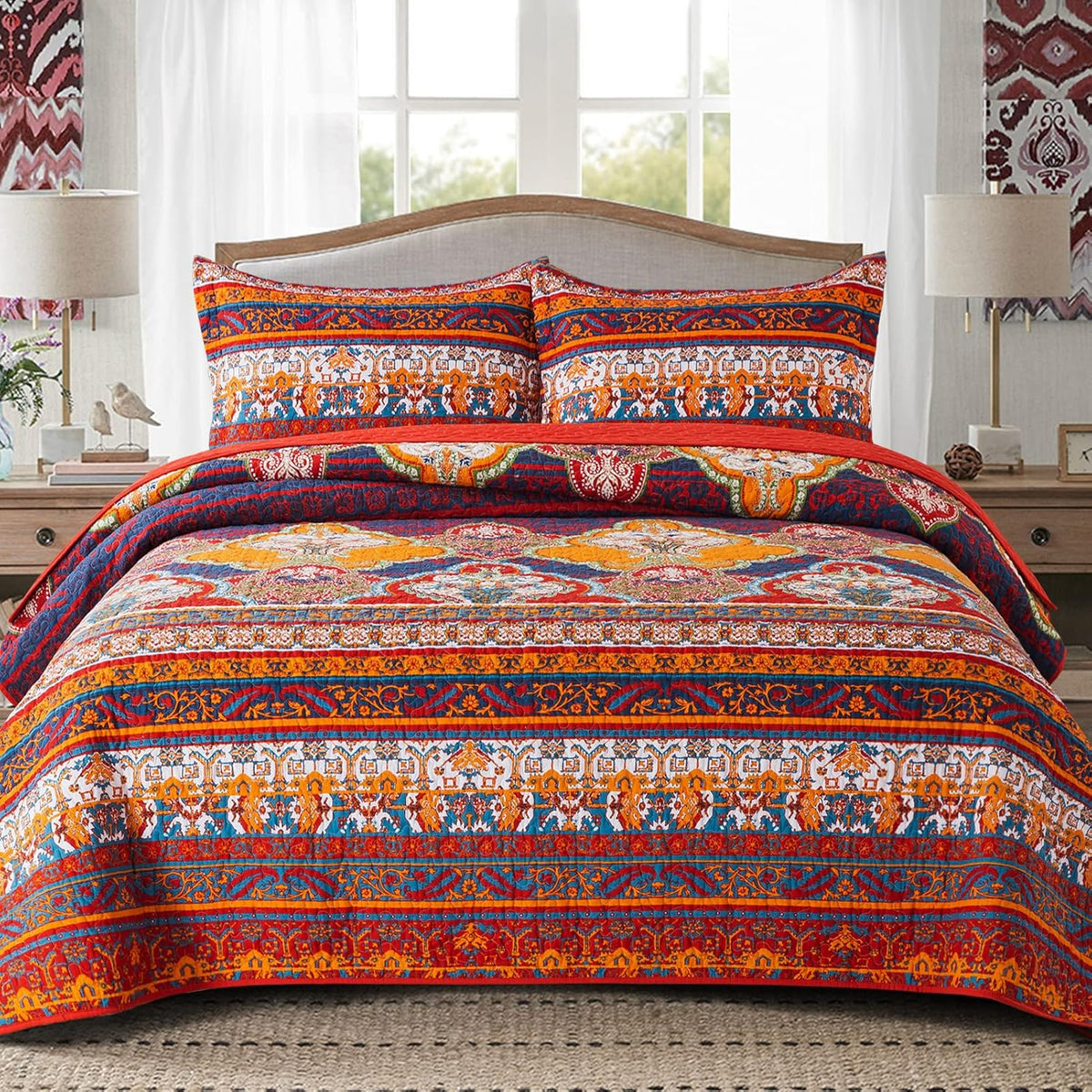Cotton Bedspread Quilt Set S547