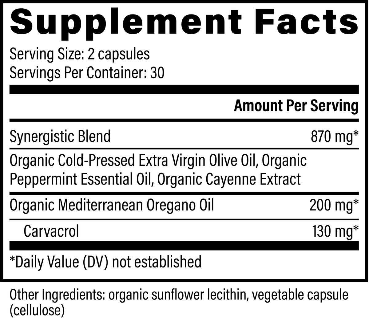 60 Capsules Oregano Oil Capsules J84441