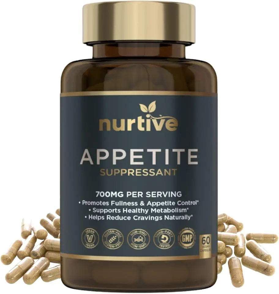 Plant-Based Appetite Suppressant 700mg 60 Vegan Capsules W577