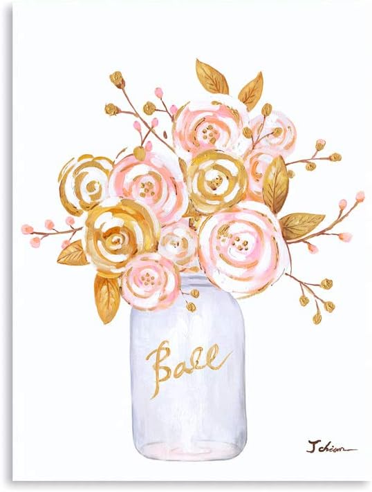 Pink Canvas Wall Art Framed 12x12 K13397