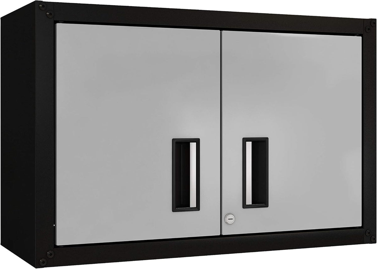 Small Wall Steel Cabinet 2 Doors Black N50211